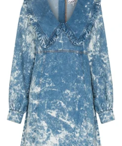 Ganni ‘Acid Wash Denim Mini Dress’