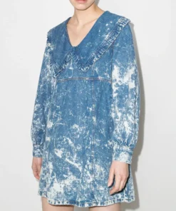 Ganni ‘Acid Wash Denim Mini Dress’