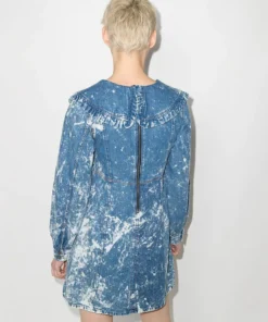 Ganni ‘Acid Wash Denim Mini Dress’