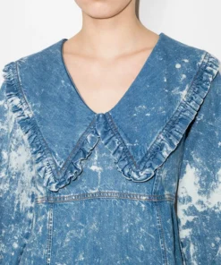 Ganni ‘Acid Wash Denim Mini Dress’