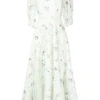 Rixo London 'Agyness' Illustrated Tie Back Midaxi Dress