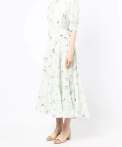 Rixo London 'Agyness' Illustrated Tie Back Midaxi Dress 14 Rixo London 'Agyness' Illustrated Tie Back Midaxi Dress