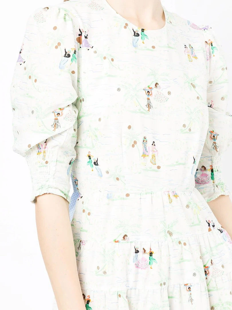 Rixo London 'Agyness' Illustrated Tie Back Midaxi Dress 7 Rixo London 'Agyness' Illustrated Tie Back Midaxi Dress