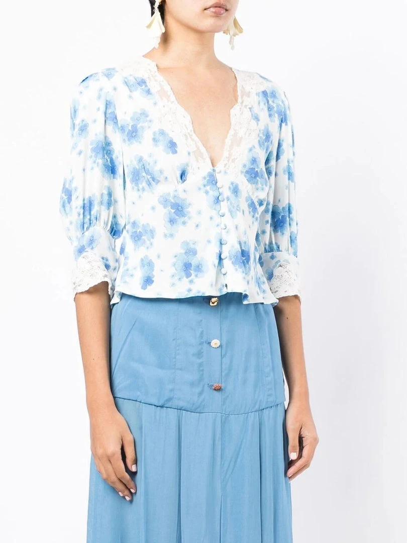 Rixo London 'Amanda' Floral Blouse New In 5 Rixo London 'Amanda' Floral Blouse New In