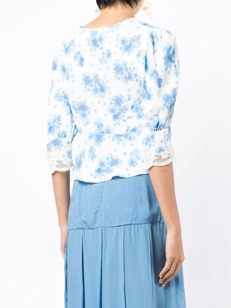 Rixo London 'Amanda' Floral Blouse New In 6 Rixo London 'Amanda' Floral Blouse New In