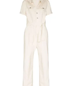 Paige Cream 'Anessa' Puff Sleeve Jumpsuit