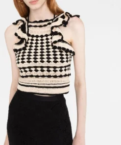 Zimmermann 'Anneke Crochet Halterneck Tank Top' New In