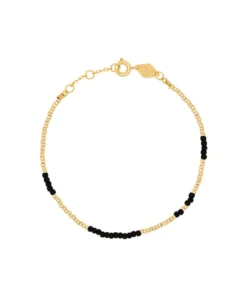 ANNI LU Black 'Asym 22' Beaded Bracelet