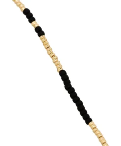 ANNI LU Black 'Asym 22' Beaded Bracelet