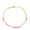 ANNI LU Pink 'Asym 22' Beaded Bracelet