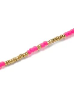 ANNI LU Pink 'Asym 22' Beaded Bracelet