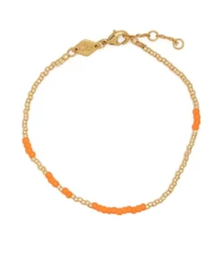 ANNI LU Orange 'Asym 22' Beaded Bracelet New In