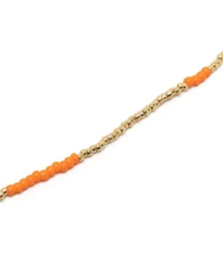 ANNI LU Orange 'Asym 22' Beaded Bracelet New In