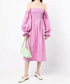 Sleeper Pink 'Atlanta' Midi Dress Clothing