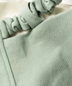 Ganni Green 'Bandeau Strapless Crop Top'