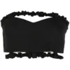 Ganni Black 'Bandeau Strapless Crop Top' 1 Ganni Black 'Bandeau Strapless Crop Top'