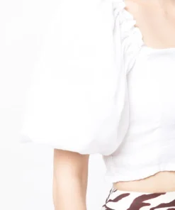 Faithfull The Brand Clothing 'Barnette' Linen Crop Top