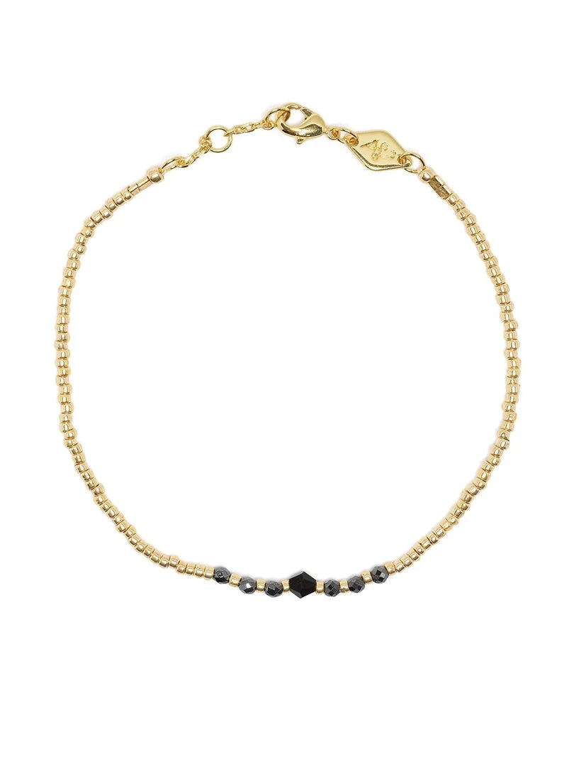 ANNI LU Accessories Black 'Bead & Gem 22' Bracelet 3 ANNI LU Accessories Black 'Bead & Gem 22' Bracelet