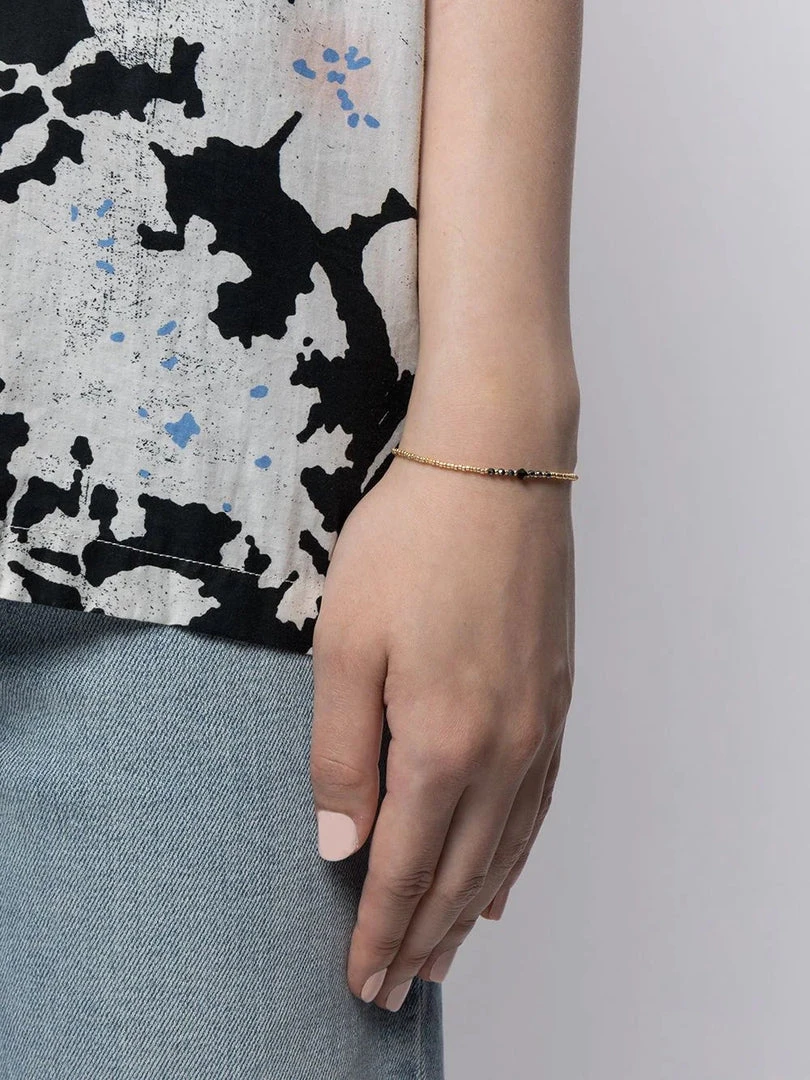 ANNI LU Accessories Black 'Bead & Gem 22' Bracelet 4 ANNI LU Accessories Black 'Bead & Gem 22' Bracelet