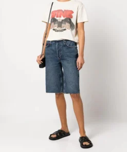 Anine Bing Beige 'Vintage Bing Eagle T-Shirt'