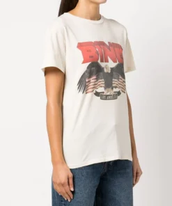 Anine Bing Beige 'Vintage Bing Eagle T-Shirt'