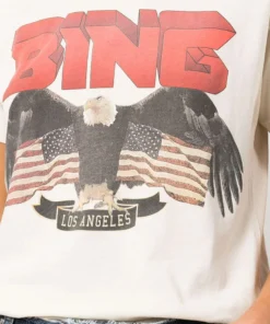 Anine Bing Beige 'Vintage Bing Eagle T-Shirt'