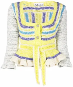 Ganni 'Belted Crochet Cardigan'