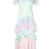 Rixo London 'Benita' Floral Ruffled Midi Dress