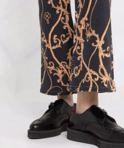 Ganni 'Betzy' Printed Cropped Jeans