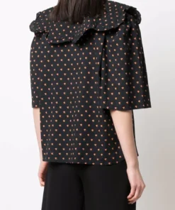 Stella Nova Black 'Dicte' Ditsy Floral Shirt Clothing