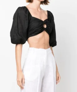 Faithfull The Brand Black 'La Marches' Top Clothing