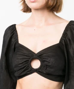 Faithfull The Brand Black 'La Marches' Top Clothing