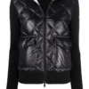 Moncler 'Black Padded Wool Cardigan'