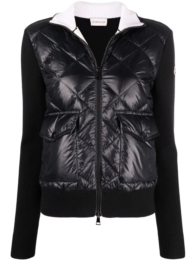 Moncler 'Black Padded Wool Cardigan' 3 Moncler 'Black Padded Wool Cardigan'