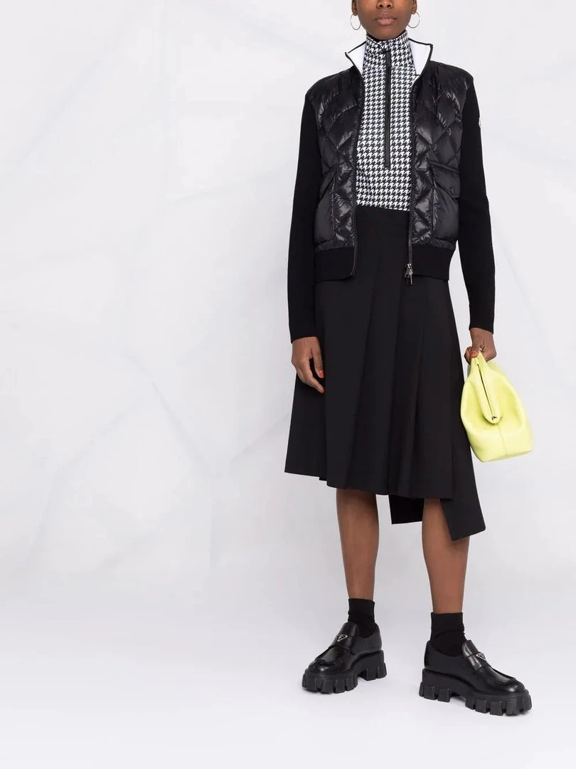 Moncler 'Black Padded Wool Cardigan' 4 Moncler 'Black Padded Wool Cardigan'