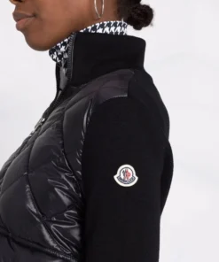 Moncler 'Black Padded Wool Cardigan' 10 Moncler 'Black Padded Wool Cardigan'