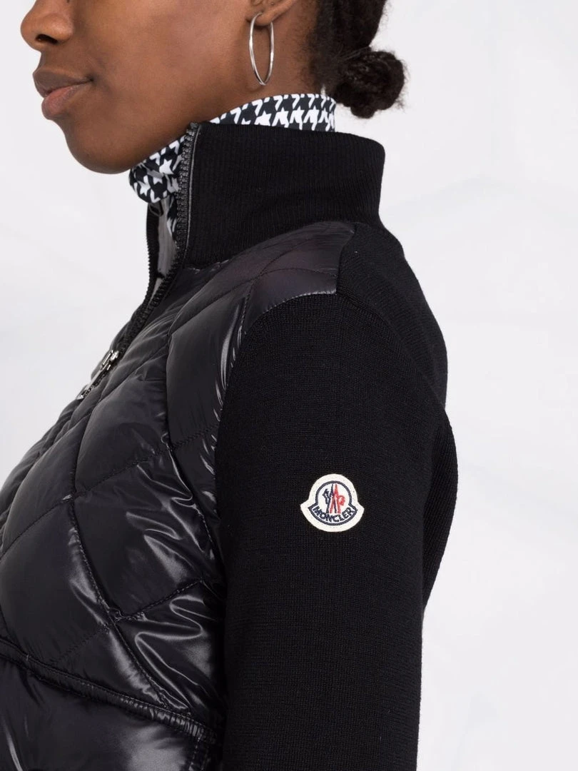 Moncler 'Black Padded Wool Cardigan' 5 Moncler 'Black Padded Wool Cardigan'