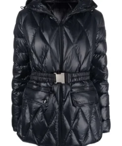 Moncler Black 'Serignan' Short Parka