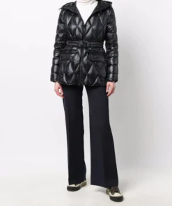 Moncler Black 'Serignan' Short Parka