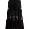 Charo Ruiz Black 'Silke' Long Lace Skirt Clothing