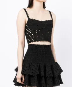 Charo Ruiz Clothing Black 'Tessa' Crop Top
