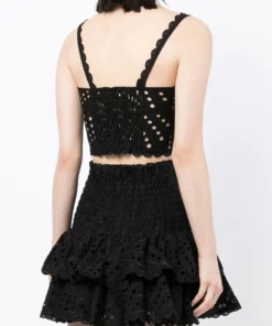 Charo Ruiz Clothing Black 'Tessa' Crop Top