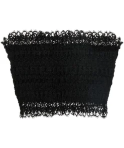 Charo Ruiz Black 'Wallis' Lace Bandeau Top