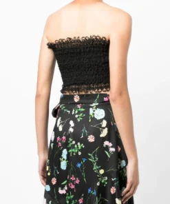 Charo Ruiz Black 'Wallis' Lace Bandeau Top