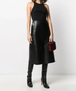 Anine Bing Black ‘Eva’ Ribbed Tank Top Clothing