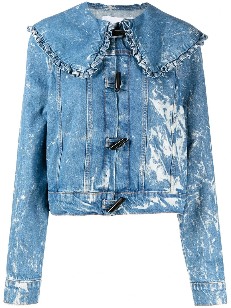 Ganni 'Bleached Ruffle Collar Denim Jacket' 5 Ganni 'Bleached Ruffle Collar Denim Jacket'