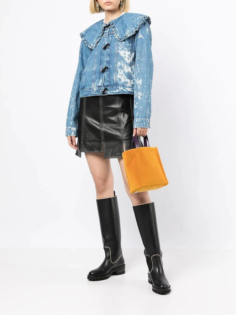 Ganni 'Bleached Ruffle Collar Denim Jacket' 8 Ganni 'Bleached Ruffle Collar Denim Jacket'