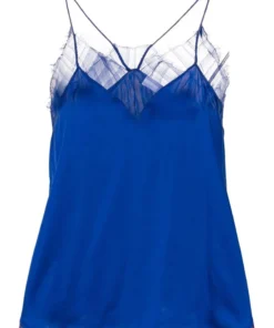 IRO Clothing Blue 'Berwyn' Lace Trim Camisole