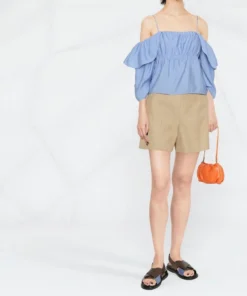 Vince 'Blue Cold Shoulder Top'