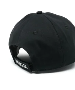 Moncler Black 'Branded Patch Baseball Cap'